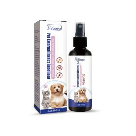 Pet Flea Spray, Cat & Dog Pet Skin Cleansing Outside Tick Anti-Itch Spray
