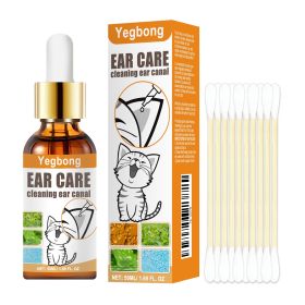 Pet Ear Wash Cotton Swab, Ear Mite Relief, Cat & Dog Cleaning Ear Drops, Clean Ear Canal Deodorant, 50ml Ear Wash