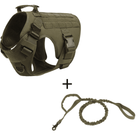 Outdoor Tactical Dog Vest For Large Dogs (Option: Green set-M)