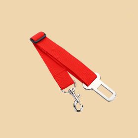 Adjustable Pet Safety Belt Leash; Dog Car Seat Belt For Dogs & Cats Outdoor Travelling (Color: Orange, Size: 72)