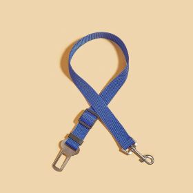 Adjustable Pet Safety Belt Leash; Dog Car Seat Belt For Dogs & Cats Outdoor Travelling (Color: Blue, Size: 72)