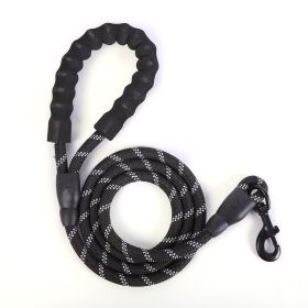 Strong Nylon Braided Dog Leash ; Pet Training Running Rope; Pet Supplies Pet Leash (Color: Black, Size: S)