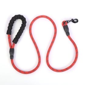 Strong Nylon Braided Dog Leash ; Pet Training Running Rope; Pet Supplies Pet Leash (Color: Red, Size: M)