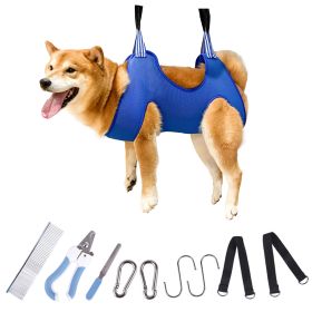 Cute Smart Factory Low Price Comfortable Solid Color Pet Grooming Hammock With Nail,Dog Grooming Hammock Harness (Size: M)