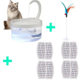 Pet Water Fountain Automatic Power-off When Lack of Water Bird Water Dispenser Dog Drinking Fountain With LED Light water level (Volume: 2L, Color: Water Fountain-8)