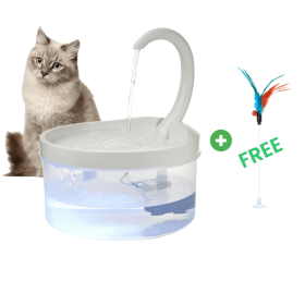 Pet Water Fountain Automatic Power-off When Lack of Water Bird Water Dispenser Dog Drinking Fountain With LED Light water level (Volume: 2L, Color: Water Fountain)