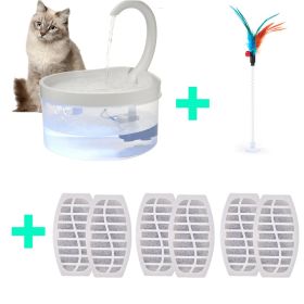 Pet Water Fountain Automatic Power-off When Lack of Water Bird Water Dispenser Dog Drinking Fountain With LED Light water level (Volume: 2L, Color: Water Fountain-6)